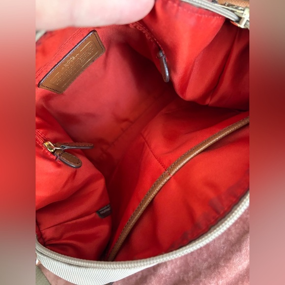 Coach Canvas Tan Leather Sawyer Crossbody - Picture 13 of 14